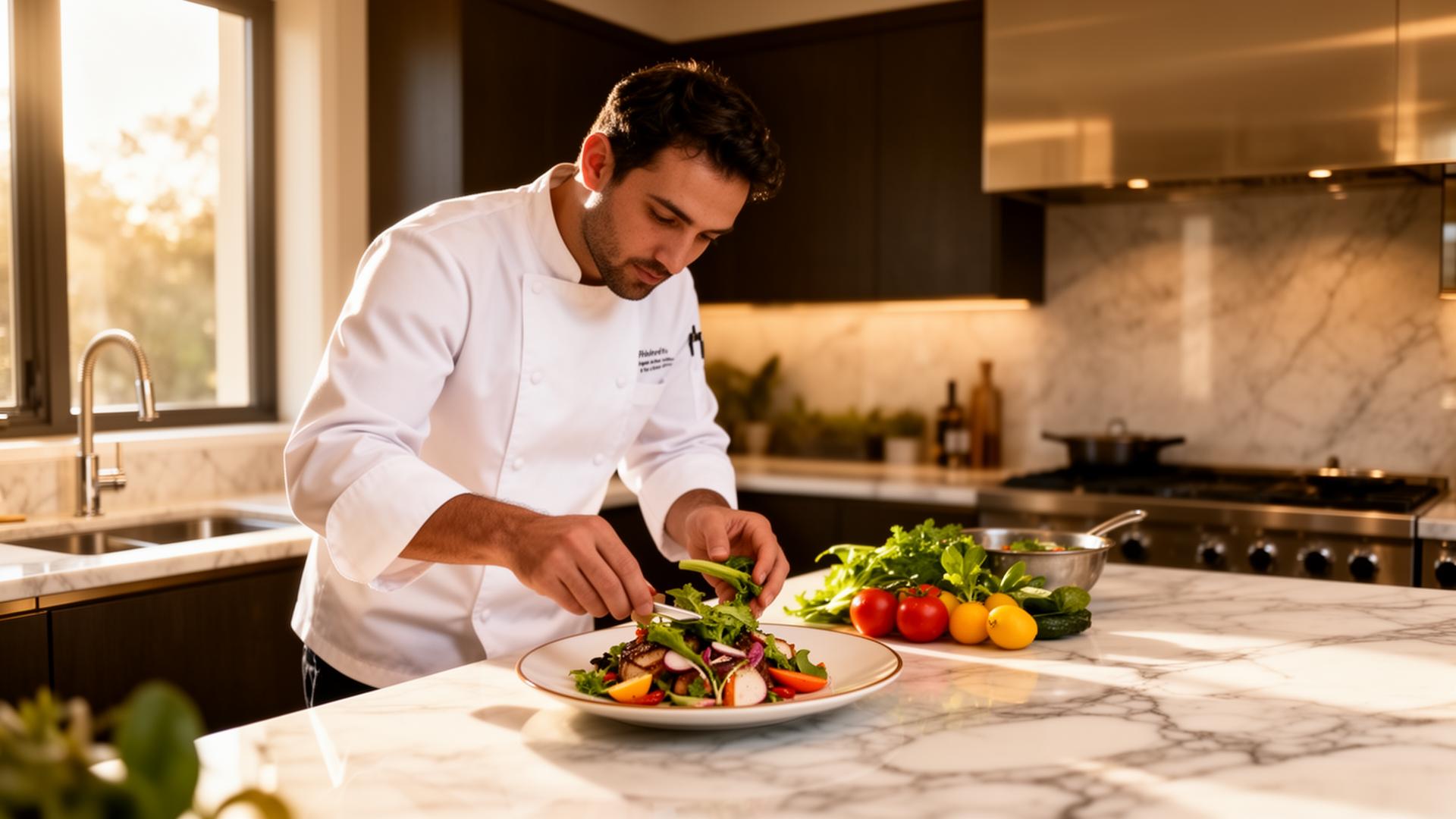 Personal chef preparing meals in a Bay Area home
